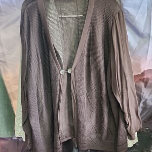 Nwot Chic Brown Women's Cardigan
